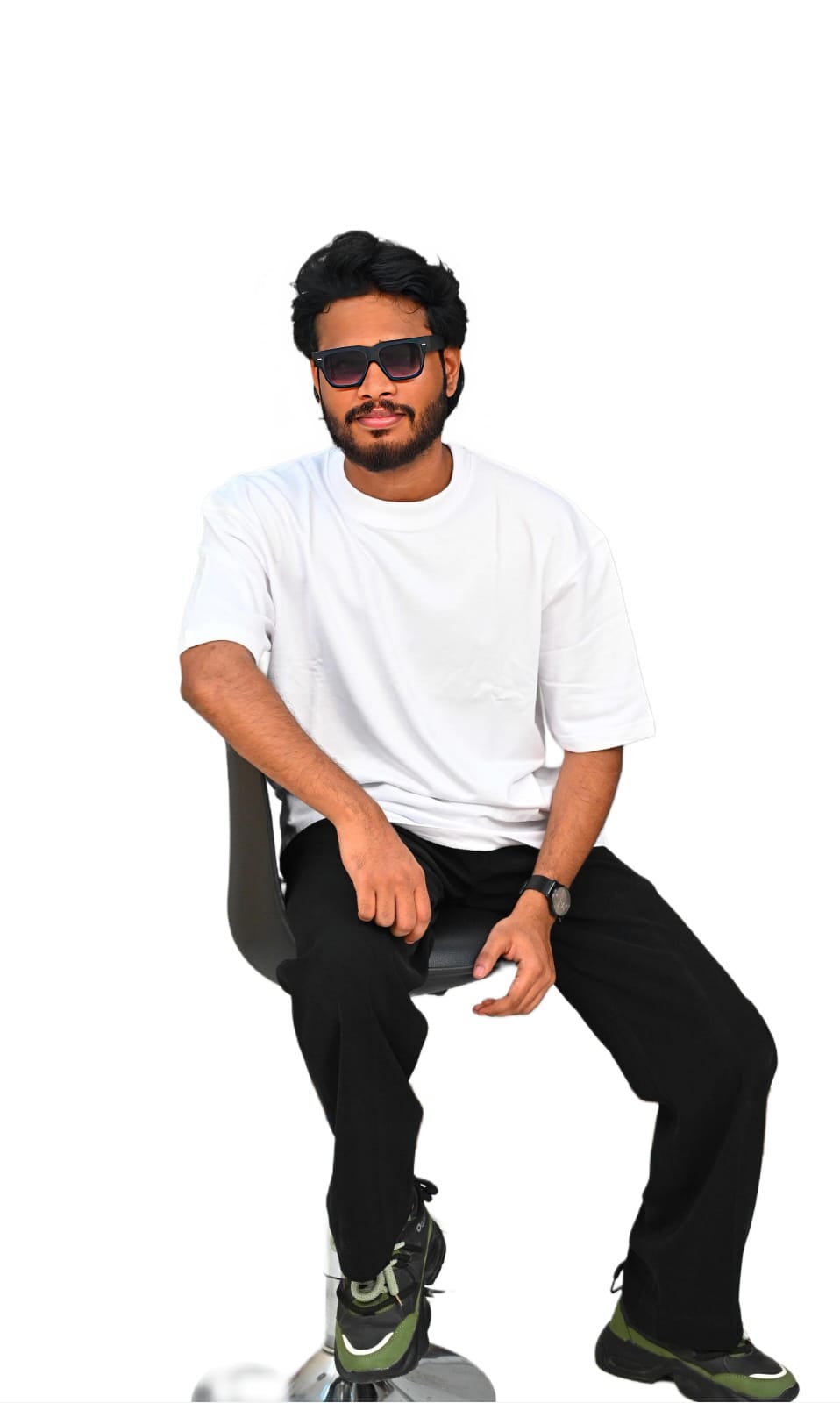 Oversized White Unisex T-Shirt – Plan | 100% Cotton