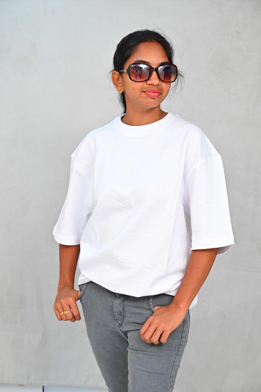 Oversized Ash Unisex T-Shirt – Plan | 100% Cotton - Image 4