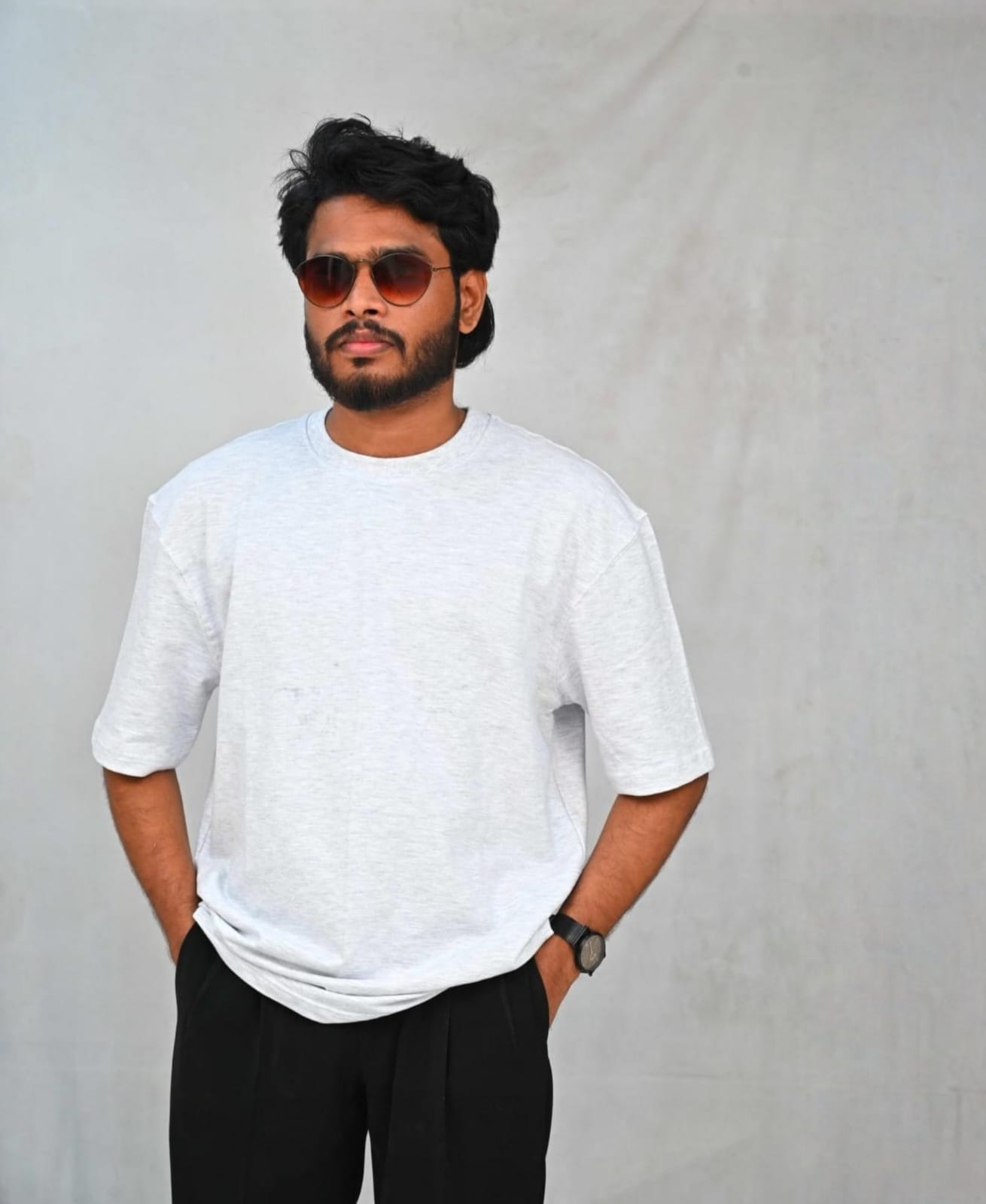 Oversized Ash Unisex T-Shirt – Plan | 100% Cotton