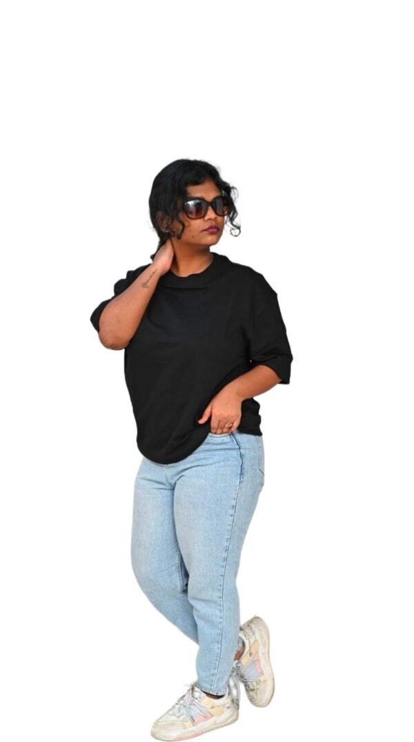 Oversized  JET BLACK  Unisex T-Shirt – 100% Cotton | Premium Breathable & Stylish Wear