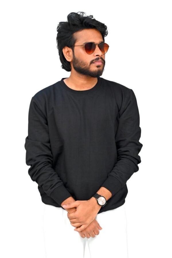 CHARCOAL BLACK  Premium Cotton Sweatshirt –  | Unisex | Classic Stylish Comfort Fit