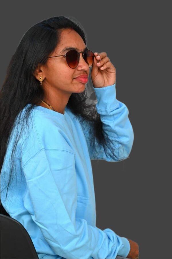SKY BLUE/LIGHT BLUE  Premium Cotton Sweatshirt –  | Unisex | Classic Stylish Comfort Fit