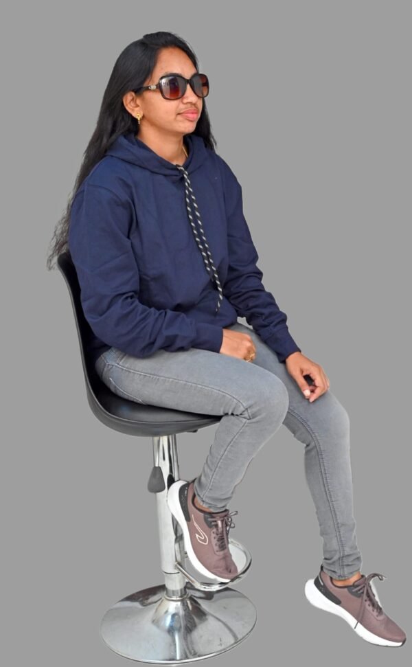 Classic Navy Blue Premium Unisex Hoodie –  Cotton | DTF Printed | Ultra-Soft & Stylish Comfort Wear