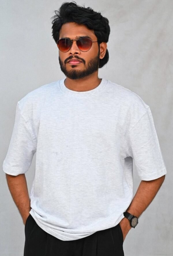 Oversized Ash/GREY  Unisex T-Shirt – 100% Cotton | Premium And Breathable & Stylish Wear