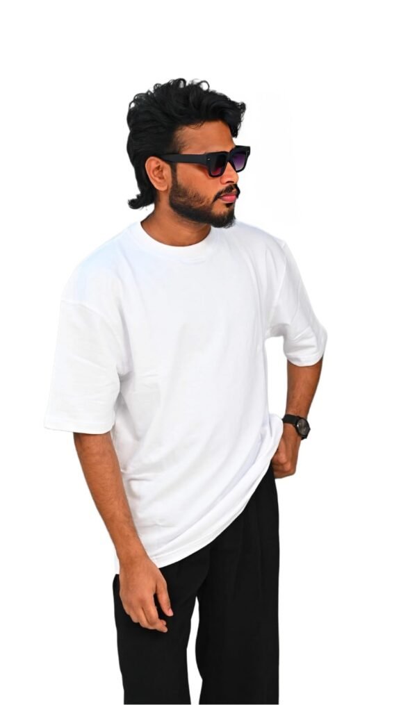 Oversized   WHITE Unisex T-Shirt – 100% Cotton | Premium Breathable & Stylish Wear